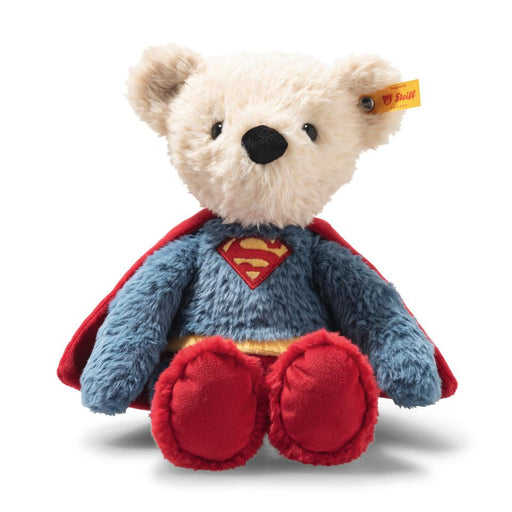 Steiff Superman Teddy Bear Plush 29cm – Front View with Cape  
