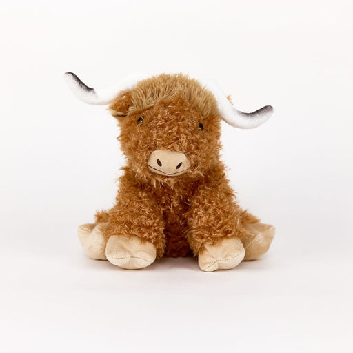 Warmies Curly Highland Cow Plush Toy Front View